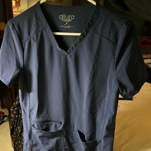 Blue Scrup top that is a small size with blue medium pants, Beautiful Uniform